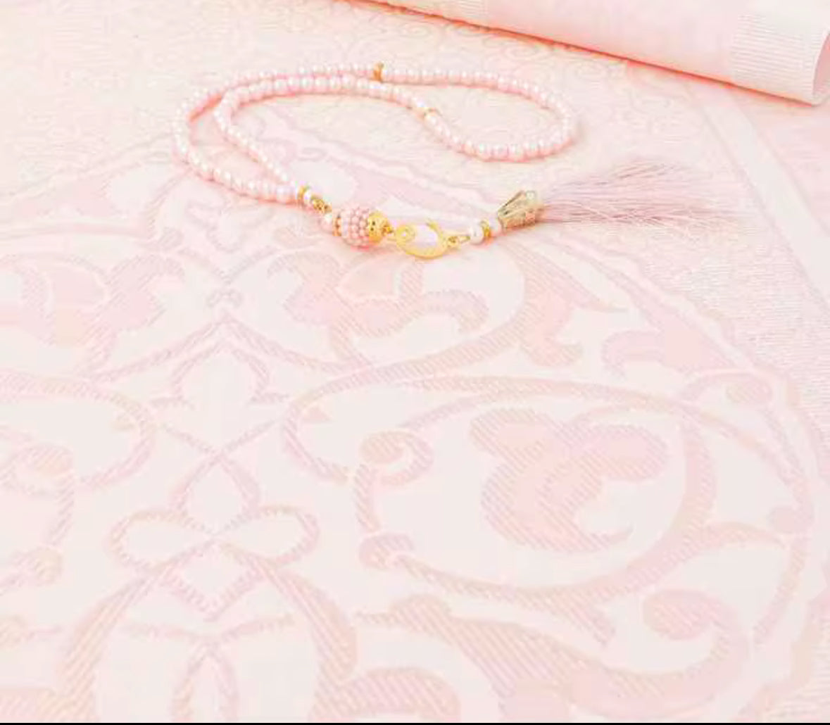 Tapis de Prière Portable avec Tasbih - Pochette Satin