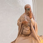 Hochwertiges Satin-Gebetskleid – HELLBEIGE