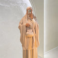 Hochwertiges Satin-Gebetskleid – HELLBEIGE