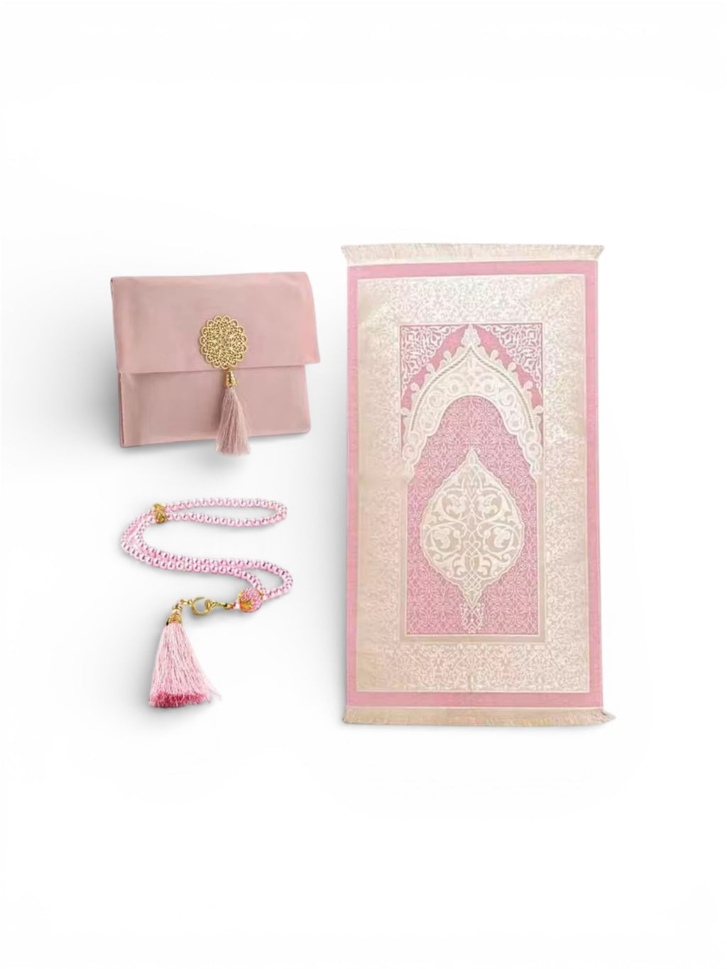 Tapis de Prière Portable avec Tasbih - Pochette Satin